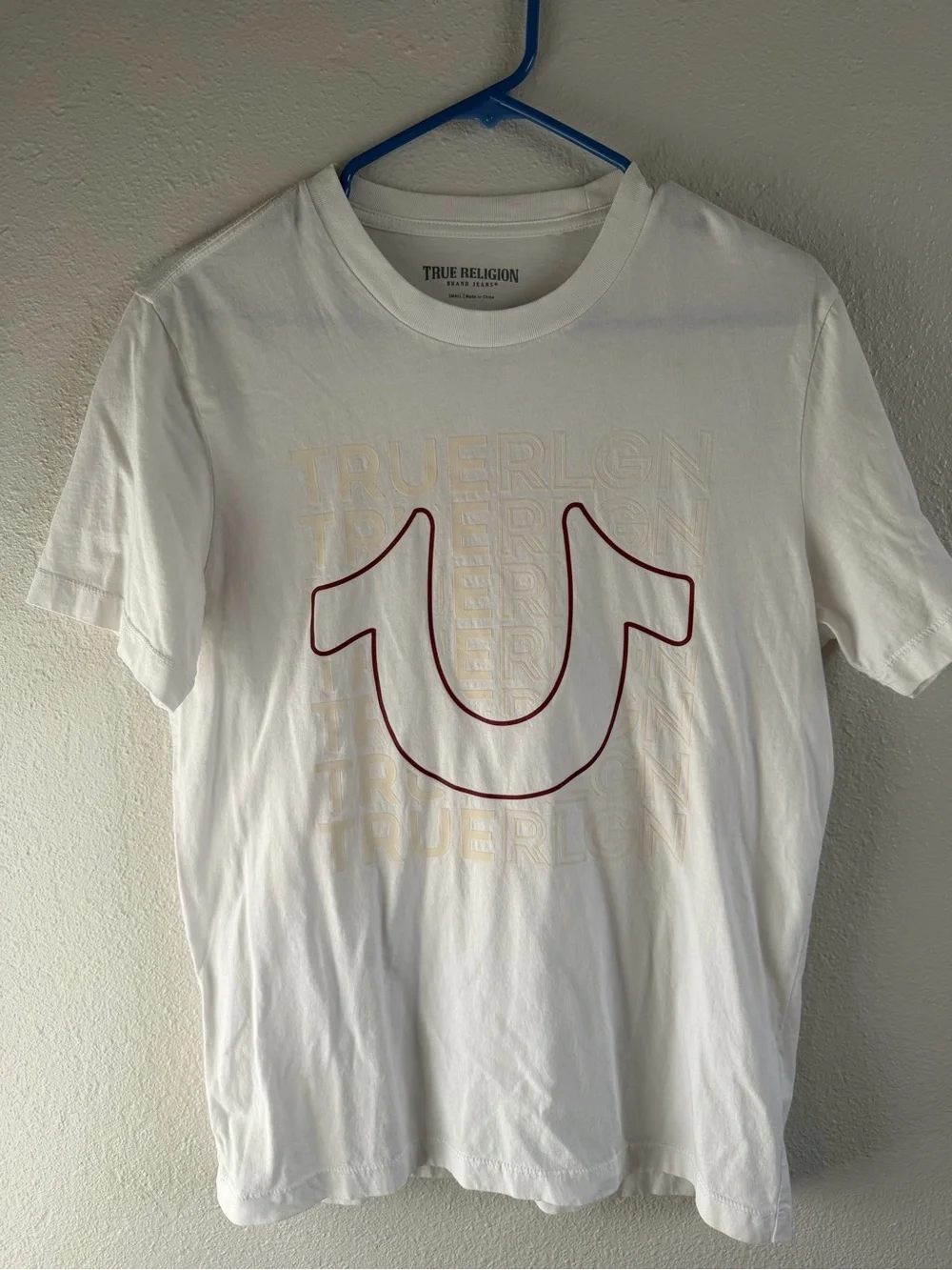 True Religion White Short-Sleeve Logo Tee